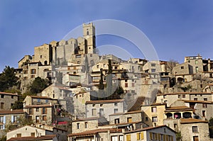 General view of Eus, Pyrenees-Orientales, Languedoc-Roussillon, Fr