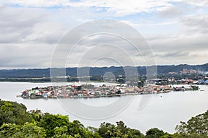 General view Flores Island, Peten, Guatemala