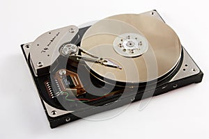 General View hard drive unmonted plates and electronic