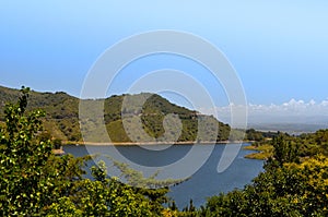 General view of the lake Embalse Dique los Molinos in Cordoba