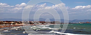 General view of the Malvarrosa beach, Valencia. Spain photo