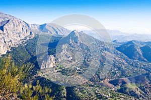 General view of mountains landscape photo