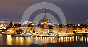 General view of Old Town Gamla Stan in Stockholm, Sweden