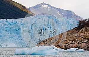 General view of the Perito Moreno Glacier. Argentina. Landscape.