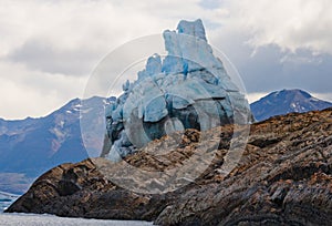 General view of the Perito Moreno Glacier. Argentina. Landscape.