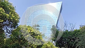 General view of the Petroleos Fountain area on Avenida Reforma in CDMX