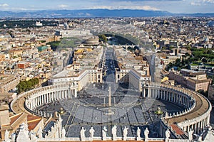 General view of Piazza San Pietro in Vatican City