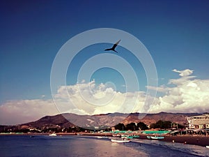 General view of Puerto Lopez in Manabi, Ecuador photo
