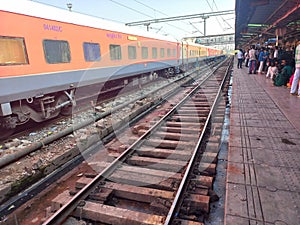 general view of a railway station in India