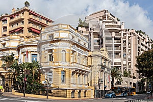 General view of the street near the casino in Monte Carlo, Monaco