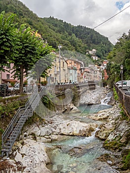 General view of the village of Forno in Massa Carrara province, Italy. Still remembered as affected by wartime Nazi photo