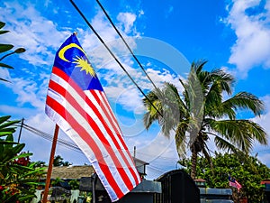 A general views of the Malaysia National flags fly