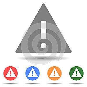 General warning sign with exclamation mark icon vector