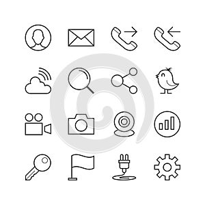 General Website and Mobile Icons - Vector illustration , Line icons set