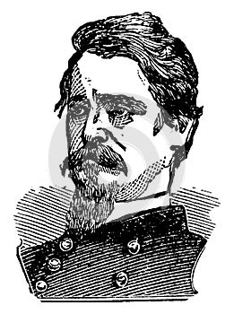 General Winfield Scott Hancock, vintage illustration