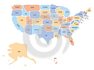 Generalized smooth map of USA