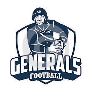 Generals football cool vector logo photo