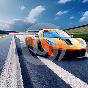Generate an AI image of a racing car