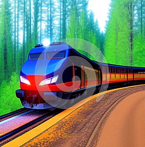 Generate AI image of train