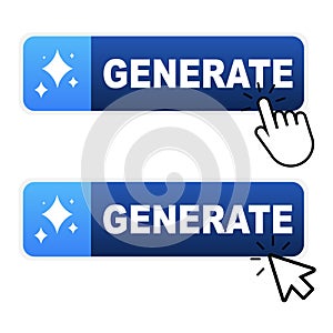 Generate button with click cursor icon.