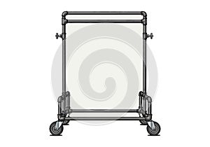 Industrial Pipe Display Stand Vector