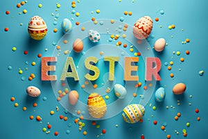 Happy easter animals Eggs Whiskers Basket. White picnics Bunny Family time. Easter festoonery background wallpaper