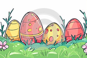 Happy easter chuckle worthy Eggs Easter egg roll Basket. White easter joy Bunny hoppy golden ale. Easter basket background photo