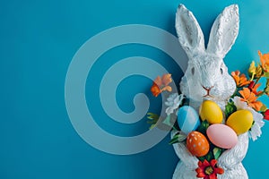 Happy easter eternal life Eggs Subtle Easter Treasures Basket. White Easter vigil Bunny satire. easter bell background wallpaper