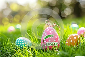 Happy easter floral arrangement Eggs Easter basket goodies Basket. White plush keychain Bunny Celebration. easter eggs background