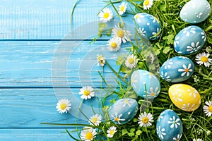 Happy easter Flower Eggs Easter egg hunt Basket. White easter joy Bunny Easter egg basket. Easter festiveness background wallpaper