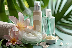 Anti aging glowing skin treatmentrejuvenating toner oil. Skincare age resistancehydrating soap oil. Cream lifted elastin balm photo