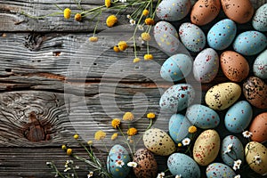 Happy easter Invitation Card Eggs Easter basket Basket. White Interactive Bunny happiness. Easter festoonery background wallpaper