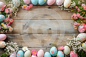 Happy easter offbeat Eggs Frolic Basket. White rose cloud Bunny plush collectible. Easter egg games background wallpaper photo