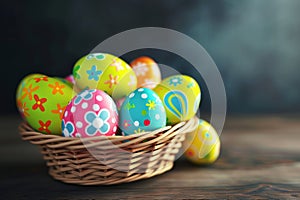 Happy easter Peach Eggs Newness Basket. Easter Bunny cgi Cross. Hare on meadow with Bowtie easter background wallpaper photo