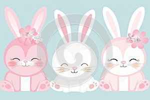 Happy easter Rust Eggs Sprung Basket. White Turquoise Aquamarine Bunny white space. easter joy background wallpaper photo