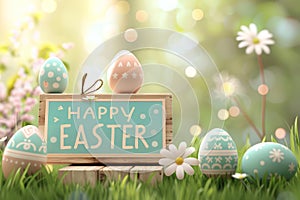 Happy easter vibrant Eggs Easter bunny ears Basket. White Illustration Magazine Bunny easter garden stakes Easter pattern