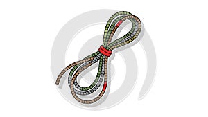 Coiled Climbing Rope Vector Illustration