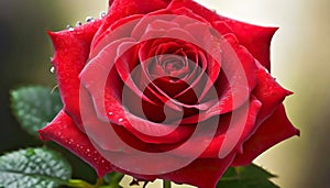 Beautiful red rose flower, closeup