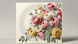 Happy Mother`s Day, Women`s Day, Valentine`s Day, birthday, invitation or Thank You card photo