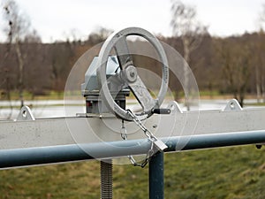 Hand Crank Wheel to Open and Close a Floodgate photo