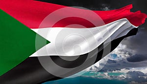 Sudan Flag. The National Flag of Sudan photo