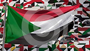 Sudan Flag. The National Flag of Sudan photo