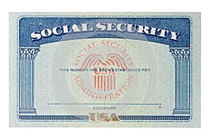 Social Security card. SSN Card US Permanent resident. USA Social Security number. United States of America. Immigrant photo