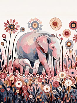 Happy Motherâs Day Elephant Celebration.