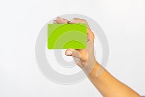 Secure Online Payments: Hand Holding Credit Card