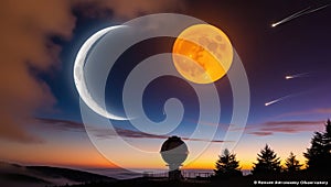 The moon covers the sun in a beautiful solar eclipse