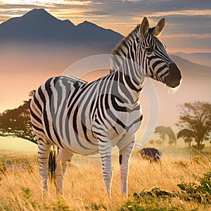 African zebra hyperrealistic