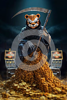 Gambling addiction concept