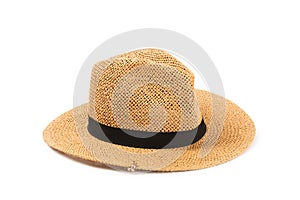 Straw hat on background.