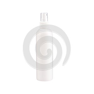 Cosmetic spary containers on a white background
